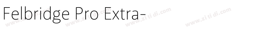 Felbridge Pro Extra字体转换